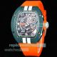 Swiss Clone Richard Mille RM029 Green Carbon Fiber Le Mans Orange Rubber Strap Watch (2)_th.jpg